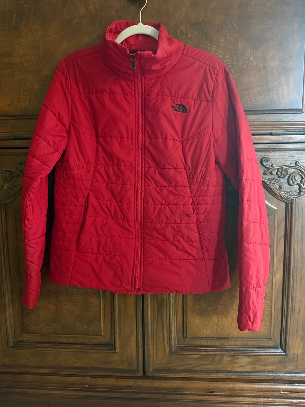 The North Face Women's Red Quilted Puffer Jacket